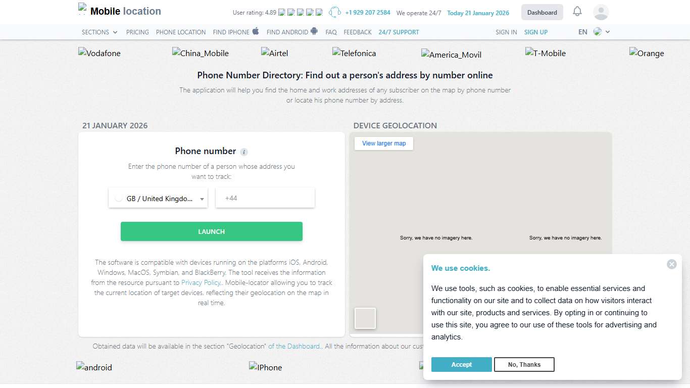 Geolocate someone else and find out the target address by phone number | Mobile Locator